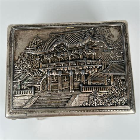 occupied japan silver metal box|silver occupy japan.